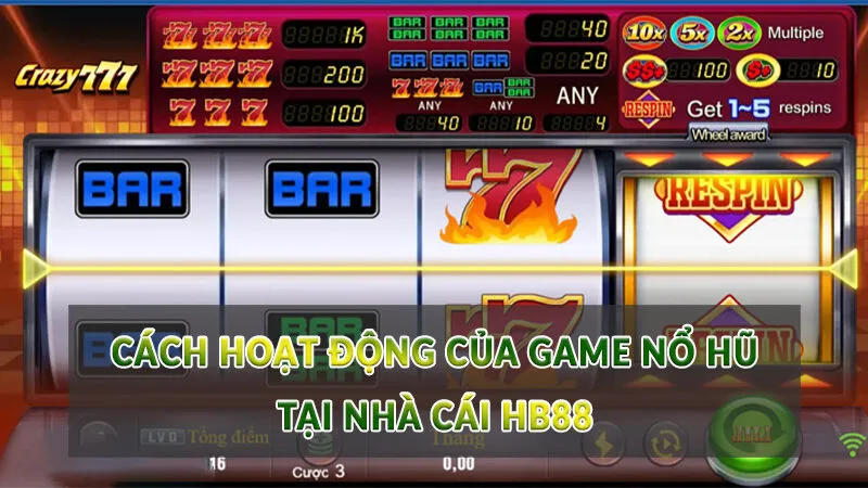 Nổ Hũ HB88 - Trúng Jackpot lớn đổi đời năm 2025 3 Cách hoạt động của game Nổ Hũ tại nhà cái HB88